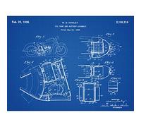 Artery8 Harley Cycle Bike Oil Tank & Battery Assembly Parts 1938 Patent Plan Unframed Wall Art Print Poster Home Decor Premium