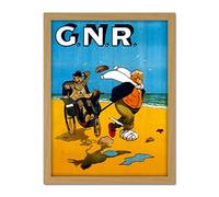 Artery8 Hassall Skegness Beach GNR Railway Advert Artwork Artwork Framed Wall Art Print 18X24 Inch