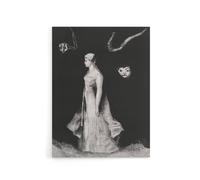 Artery8 Haunting Ghostly Female Figure Redon Vintage Canvas Wall Art in Black | Size: W12" x H16" Artery8 Black W12" x H16"