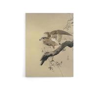 Artery8 Hawk Bird of Prey Tree Floral Canvas Wall Art Print Retro Japan : by Koson 12x16 Majestic wildlife Picture symbolising strength ideal for office library or masculine living room
