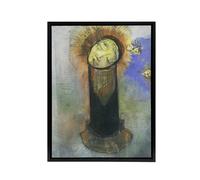 Artery8 Head of John the Baptist on Pillar Redon Framed Canvas Wall Art | Size: W12" x H16" Artery8 Multicolor W12" x H16"