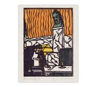Artery8 Head Waiter in Cafe Ernst Ludwig Kirchner Wall Art Poster Print | Size: W18" x H24" Artery8 Multicolor W18" x H24"