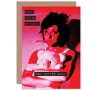 Artery8 Health Wellness Feel Better Greetings Card in Red Artery8 Red