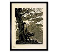 Artery8 Heathcliff Wuthering Heights Bronte Black White Framed Wall Art Print