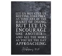 Artery8 Hebrews 10:25 Let Us Encourage One Another Christian Bible Verse Quote Scripture Typography Art Print Canvas Premium Wall Decor Poster Mural