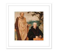 Artery8 Heemskerck Left Wing Donor Matelief Dammasz St Paul 8X8 Inch Square Wooden Framed Wall Art Print Picture with Mount in White Artery8 White