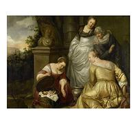 Artery8 Heerschop Erichthonius Found Cecrops Daughters Premium Wall Art Canvas Print 18X24 Inch