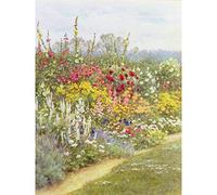 Artery8 Helen Allingham Herbaceous Border Garden Flowers Painting Extra Large XL Wall Art Poster Print
