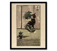 Artery8 Helen Hyde Three Friends of Winter Tree List Framed Wall Art Print | Size: W12" x H16" Artery8 Multicolor W12" x H16"