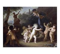 Artery8 Hendrik Van Limborch Putti Playing Painting Large XL Wall Art Canvas Print