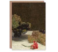 Artery8 Henri Fantin Latour Personalised Art Card Grapes and a Carnation Flower