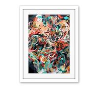 Artery8 Henri Matisse Inspired Abstract Organic Shapes Artwork Framed Wall Art Print 18X24 Inch