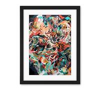 Artery8 Henri Matisse Inspired Abstract Organic Shapes Artwork Framed Wall Art Print 18X24 Inch