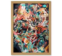 Artery8 Henri Matisse Inspired Abstract Organic Shapes Artwork Framed Wall Art Print A4