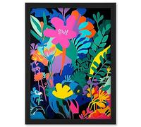 Artery8 Henri Matisse Inspired Floral Landscape Acrylic Painting Vibrant Abstract Flowers Artwork Framed A3 Wall Art Print