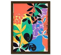Artery8 Henri Matisse Inspired Plant Shapes Acrylic Painting Abstract Bright Colourful Artwork Framed A3 Wall Art Print