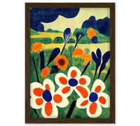 Doppelganger33 LTD Henri Matisse Style Meadow Flowers Iris Artwork Framed Wall Art Print A4