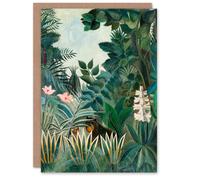 Artery8 Henri Rousseau Art Card The Dream Equatorial Jungle in Green Artery8 Green