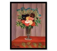 Artery8 Henri Rousseau Framed Wall Art Print Bouquet of Flowers in a Vase | Size: A3 Artery8 Multicolor A3