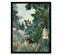 Artery8 Henri Rousseau Framed Wall Art Print The Dream Equatorial Jungle - A4 Size