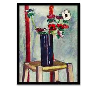 Artery8 Henry Lyman Sayen Anemones In Vase Still Life Framed Wall Art Picture Print A3