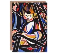 Artery8 Henry Lyman Sayen Art Card Child in Rocker Abstract Painting