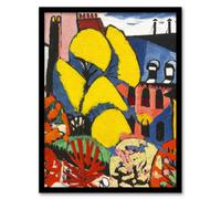 Artery8 Henry Lyman Sayen Trees Abstract Urban Landscape Framed Wall Art Print | Size: A3 Artery8 Multicolor A3