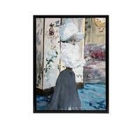 Artery8 Henry Somm Woman & Japanese Folding Screen Framed Canvas Art Print | Size: W24" x H32" Artery8 Multicolor W24" x H32"