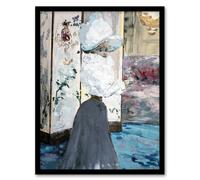 Artery8 Henry Somm Woman & Japanese Folding Screen Framed Wall Art Print | Size: W12" x H16" Artery8 Multicolor W12" x H16"