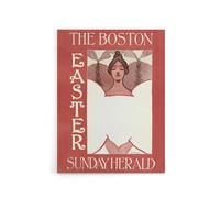 Artery8 Herald Easter Cover Art Nouveau Canvas Wall Art Print Ethel Reed in Red | Size: W24" x H32" Artery8 Red W24" x H32"