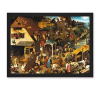 Hieronymus Bosch Pieter Bruegel Elder Paintings 1559 Artwork Framed Wall Art Print A4 Artery8 Black One Size