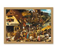 Artery8 Hieronymus Bosch Pieter Bruegel Elder Paintings 1559 Artwork Framed Wall Art Print A4