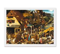 Hieronymus Bosch Pieter Bruegel Elder Paintings 1559 Artwork Framed Wall Art Print A4 Artery8 White One Size