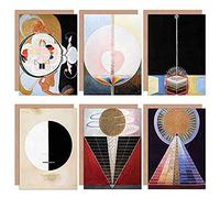 Artery8 Hilma af Klint Altarpiece Buddha Dove Evolution Abstract Fine Art Greeting Card Pack of 6