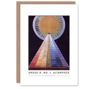 Artery8 Hilma Af Klint Group X, No. 1, Altarpiece Abstract Greeting Card - Modern Abstract Art Card