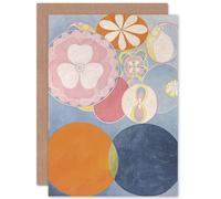 Artery8 Hilma Af Klint Group Iv No 2 Ten Largest Youth Fine Art Greetings Card in Blue Artery8 Blue