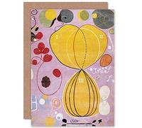 Artery8 Hilma Af Klint Group Iv No 7 Ten Largest Adulthood Fine Art Greeting Card Plus Envelope Blank Inside