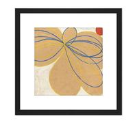 Artery8 Hilma Af Klint Group V Seven Pointed Star No 1 8X8 Inch Square Wooden Framed Wall Art Print Picture with Mount in Black Artery8 Black