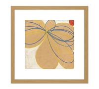 Artery8 Hilma Af Klint Group V Seven Pointed Star No 1 8X8 Inch Square Wooden Framed Wall Art Print Picture with Mount in Light Oak Artery8 Light Oak