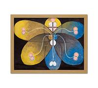 Artery8 Hilma Af Klint Group Vi Evolution No 9 Abstract Artwork Framed Wall Art Print 18X24 Inch