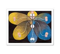 Artery8 Hilma Af Klint Group Vi Evolution No 9 Abstract Artwork Framed Wall Art Print 18X24 Inch