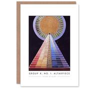 Artery8 Hilma Af Klint Group X, No. 1, Altarpiece Abstract Greeting Card - Modern Abstract Art Card