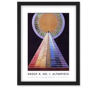 Wee Blue Coo Hilma Af Klint Group X, No. 1, Altarpiece Abstract Painting Artwork Framed Wall Art Print A4