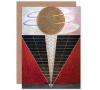 Artery8 Hilma Af Klint Group X No 2 Altarpiece Abstract Fine Art Greeting Card Plus Envelope Blank Inside
