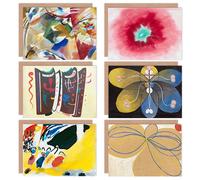 Artery8 Hilma Af Klint Kandinsky Colourful Abstract Mixed Fine Art Greeting Card Pack of 6