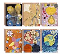 Artery8 Hilma af Klint Primordial Youth Abstract Adulthood Star Evolution Fine Art Greeting Card Pack of 6