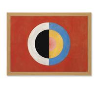 Hilma Af Klint Svanen Abstract Circles Painting A4 Artwork Framed Wall Art Print Artery8 Light Oak One Size