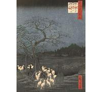Artery8 Hiroshige Fox Firing On New Years Eve Painting Premium Wall Art Canvas Print 18X24 Inch