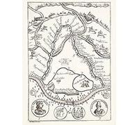 Artery8 Hogarth La Mottraye Park Artillery Battle Russians Turks Map Art Print Canvas Premium Wall Decor Poster Mural
