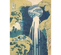 Artery8 Hokusai Amida Falls Kisokaido Road Japanese Waterfall Painting Large Wall Art Poster Print Thick Paper 18X24 Inch